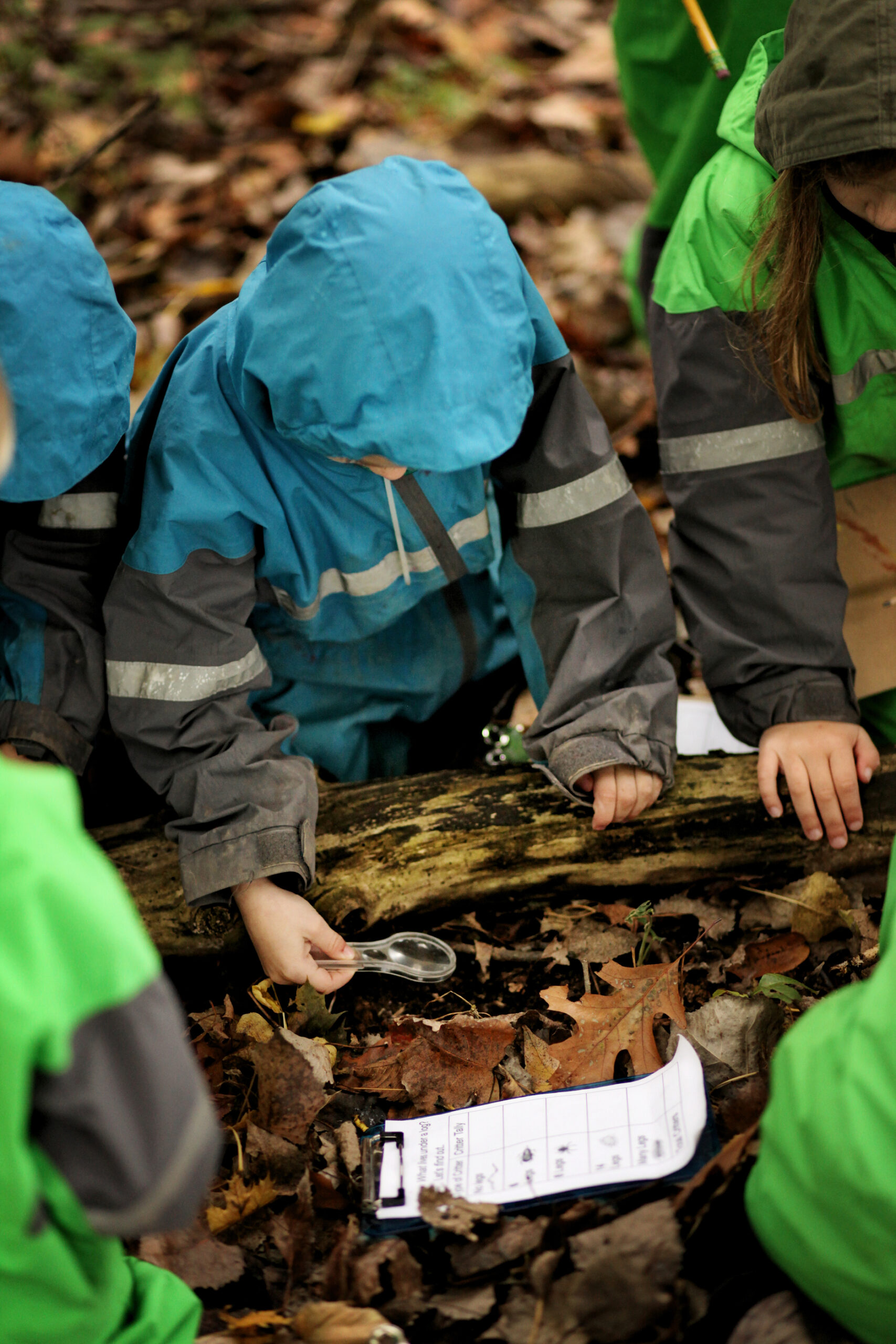 West Side Christian School students learning outdoors